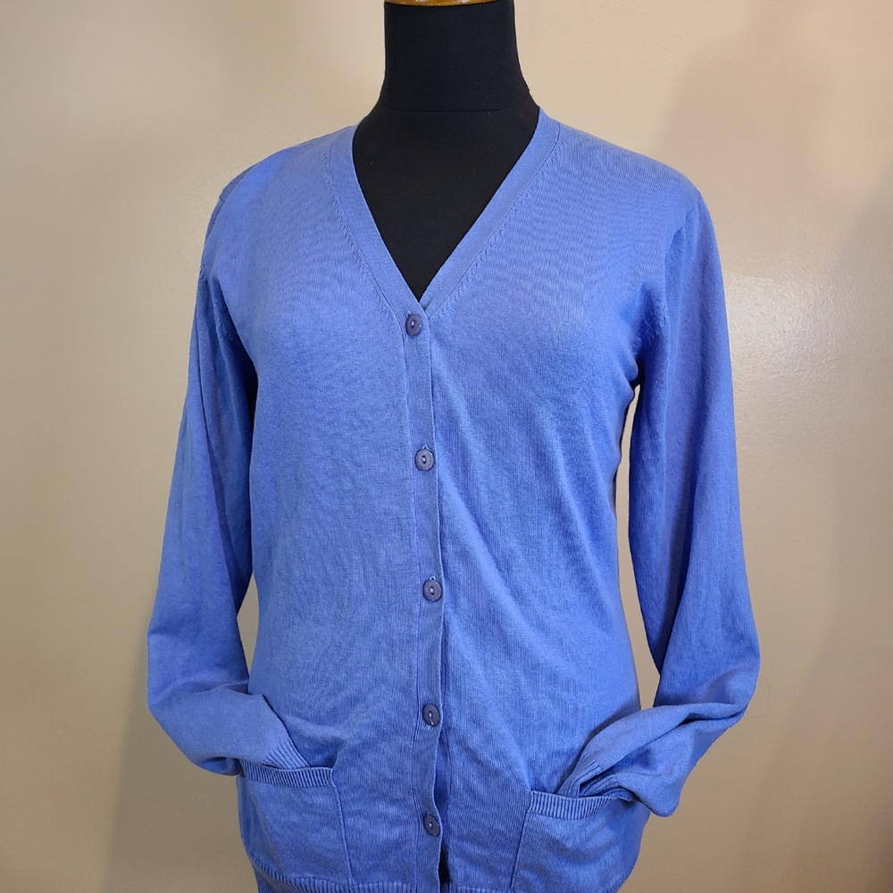 Elegant Violet Blue Women's Cardigan